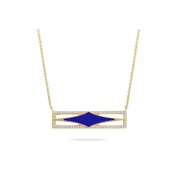 Lapis Lazuli & Diamond Pendant Necklace Blue Heron Jewelry Company Poulsbo, WA