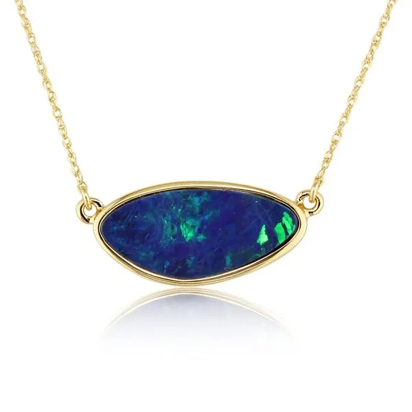 Australian Opal Dedicated Pendant Necklace Blue Heron Jewelry Company Poulsbo, WA