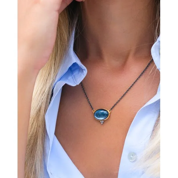 London Blue Topaz Mare Nostrum Necklace Image 2 Blue Heron Jewelry Company Poulsbo, WA