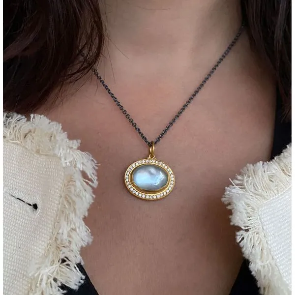 Pompei Blue Topaz Necklace Image 2 Blue Heron Jewelry Company Poulsbo, WA