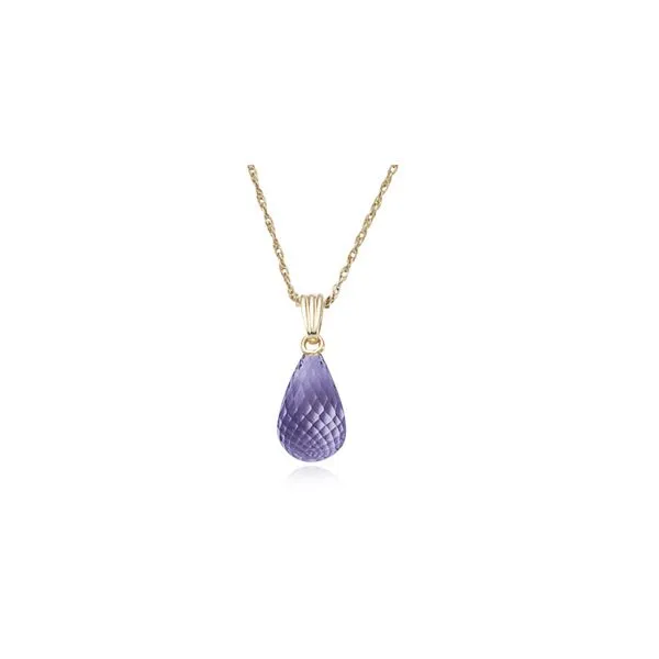 Amethyst Briolette Pendant Necklace Blue Heron Jewelry Company Poulsbo, WA