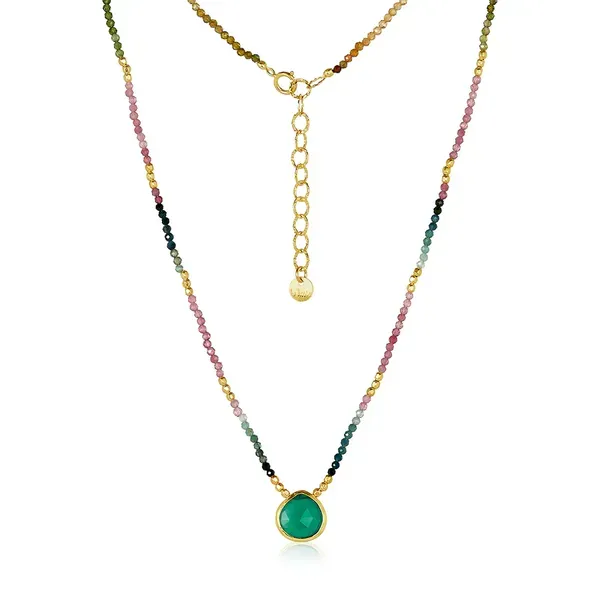 Center Gem Dainty Beads Necklace Blue Heron Jewelry Company Poulsbo, WA