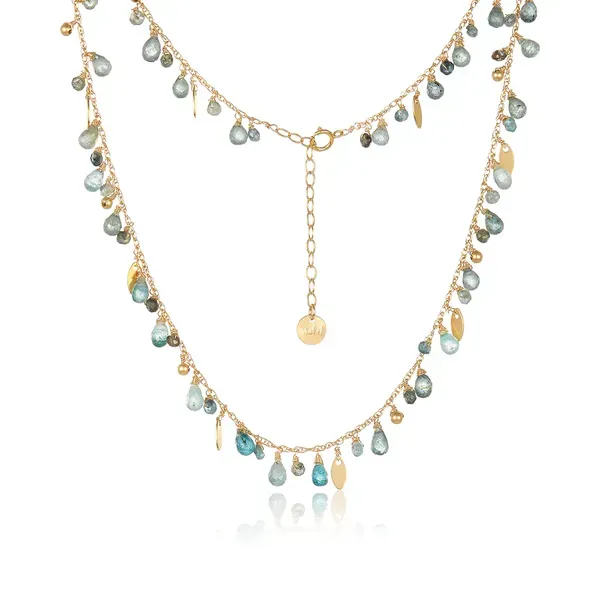 Leaf & Petal Blue & Green Necklace Blue Heron Jewelry Company Poulsbo, WA
