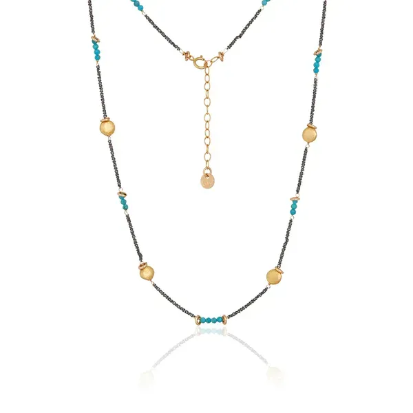Half Moon Eclipse Turquoise Station Necklace Blue Heron Jewelry Company Poulsbo, WA