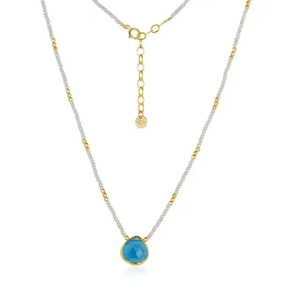 Moonstone Necklace w/ Bezel Chalcedony Pendant Blue Heron Jewelry Company Poulsbo, WA