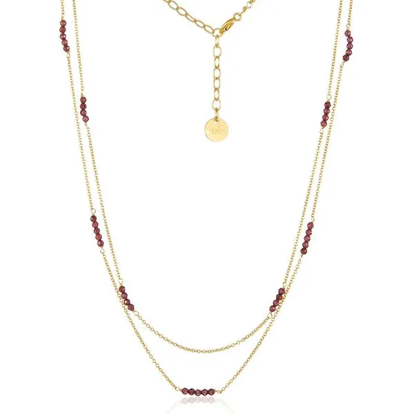 Double-Strand Garnet Beaded Necklace Blue Heron Jewelry Company Poulsbo, WA