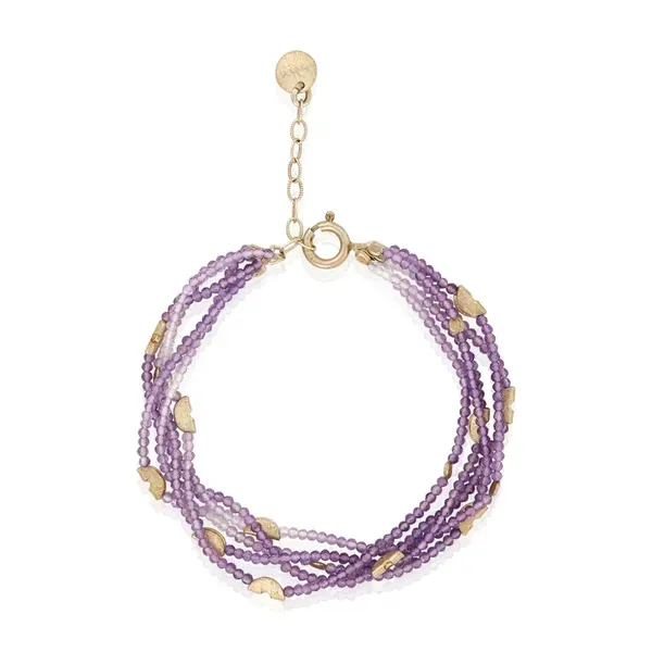 Half Moon Multi-Strand Amethyst Bracelet Blue Heron Jewelry Company Poulsbo, WA
