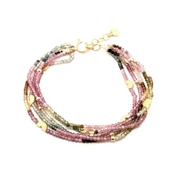 Rainbow Tourmaline 5-Strand Bracelet Blue Heron Jewelry Company Poulsbo, WA
