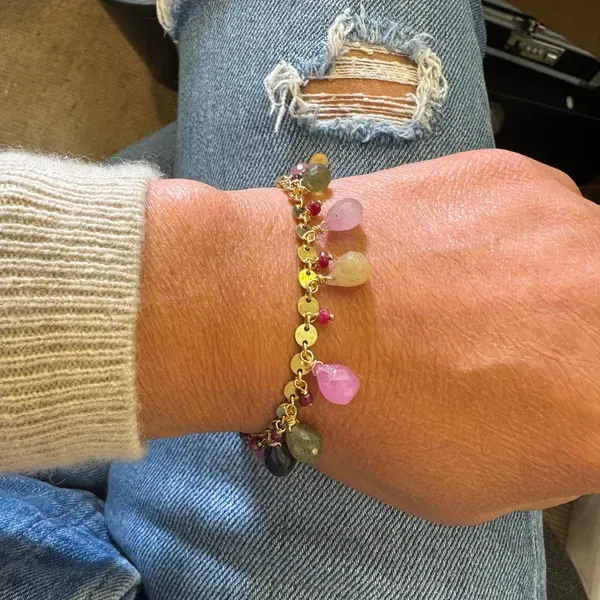 Queen's Gambit Multicolor Tourmaline Bracelet Image 2 Blue Heron Jewelry Company Poulsbo, WA