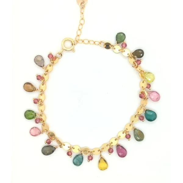 Queen's Gambit Multicolor Tourmaline Bracelet Image 2 Blue Heron Jewelry Company Poulsbo, WA