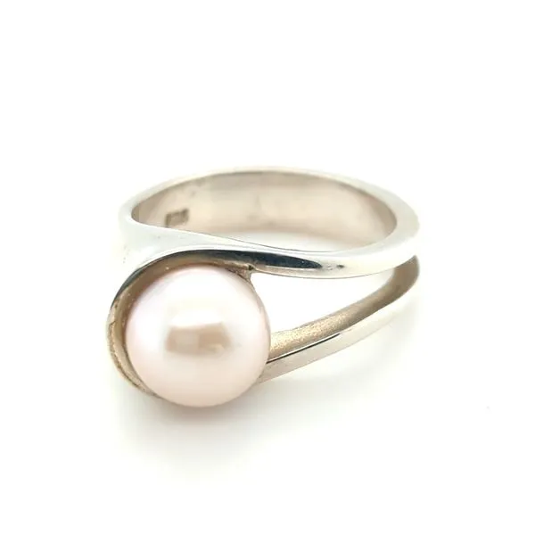 Wrapped White Pearl Ring Blue Heron Jewelry Company Poulsbo, WA