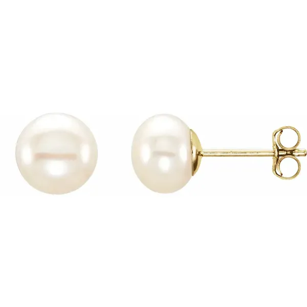White Pearl 7-8mm Earrings Blue Heron Jewelry Company Poulsbo, WA