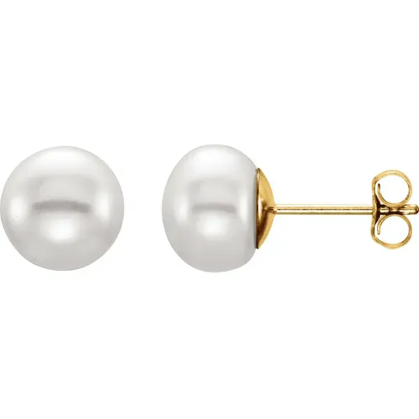 White Pearl 7-8mm Earrings Blue Heron Jewelry Company Poulsbo, WA