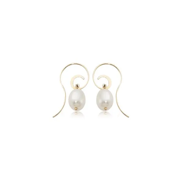 Pearl Threader Drop Earrings Blue Heron Jewelry Company Poulsbo, WA