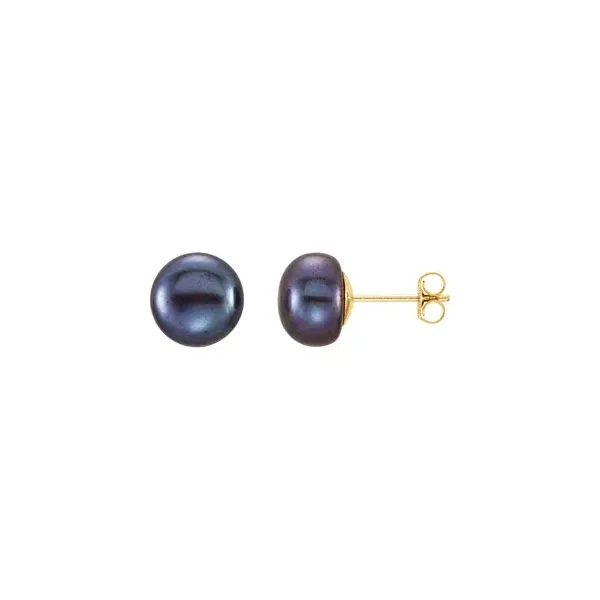 Black Pearl 8-9mm Earrings Blue Heron Jewelry Company Poulsbo, WA