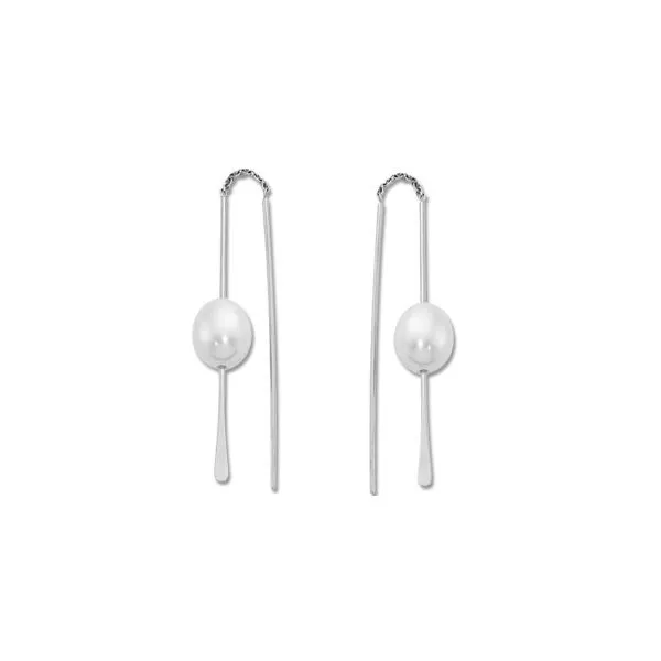 Pearl Threader Earrings Blue Heron Jewelry Company Poulsbo, WA