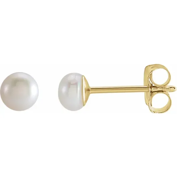 Cultured White Freshwater Pearl Earrings Blue Heron Jewelry Company Poulsbo, WA