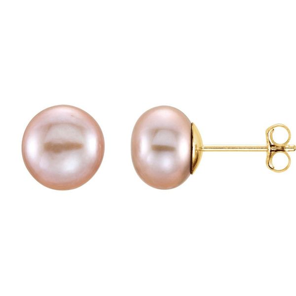 Cultured Freshwater Pink Pearl Stud Earrings Blue Heron Jewelry Company Poulsbo, WA
