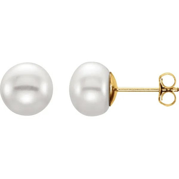 White Pearl 7-8mm Earrings Blue Heron Jewelry Company Poulsbo, WA