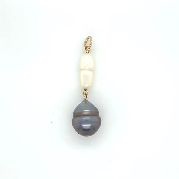 Tahitian & White Pearl Dangle Pendant Blue Heron Jewelry Company Poulsbo, WA