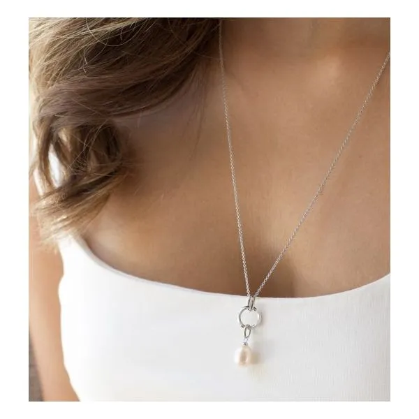 Revival Astoria Pearl Drop Necklace Image 3 Blue Heron Jewelry Company Poulsbo, WA