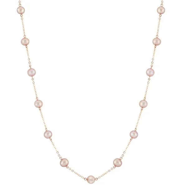 Pink Freshwater Pearl Station Necklace Blue Heron Jewelry Company Poulsbo, WA