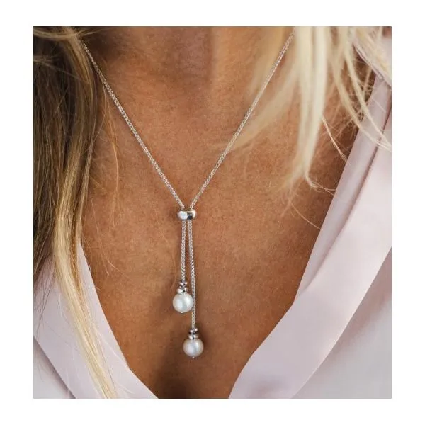 Coast Tumble Pearl Lariat Necklace Image 2 Blue Heron Jewelry Company Poulsbo, WA