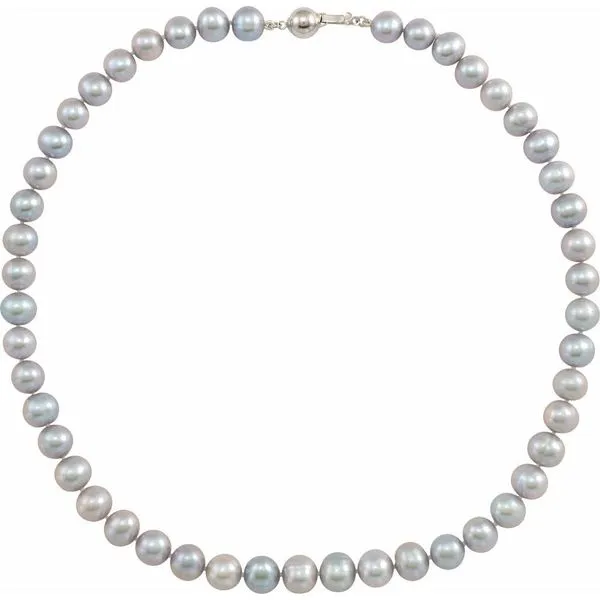 Cultured Gray Pearl Necklace 18