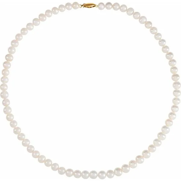 White Freshwater Potato Pearl Necklace Blue Heron Jewelry Company Poulsbo, WA