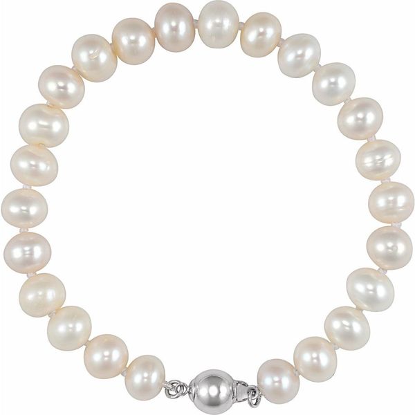 Sterling Silver Cultured Freshwater Pearl Bracelet Blue Heron Jewelry Company Poulsbo, WA
