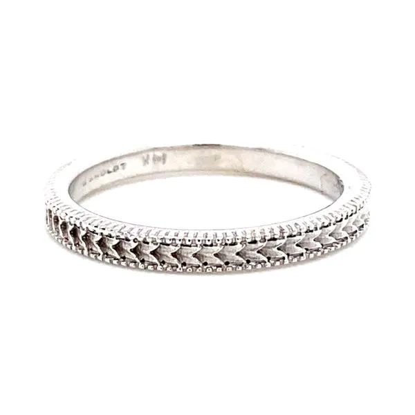 Carved Leaves Milgrain Wedding Band Blue Heron Jewelry Company Poulsbo, WA