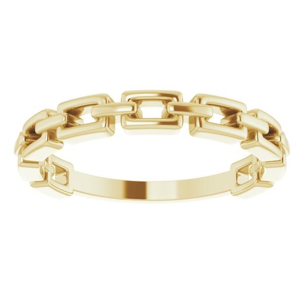 Chain Link 14K Yellow Gold ring Blue Heron Jewelry Company Poulsbo, WA