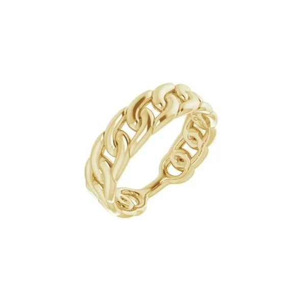 Stackable Curb Chain Link Ring Blue Heron Jewelry Company Poulsbo, WA