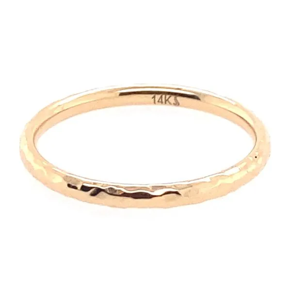 14k Yellow Gold Hammered Stack Ring Blue Heron Jewelry Company Poulsbo, WA
