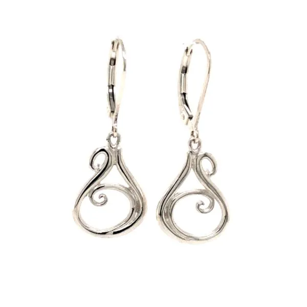 Marinka White Gold Large Earrings Blue Heron Jewelry Company Poulsbo, WA