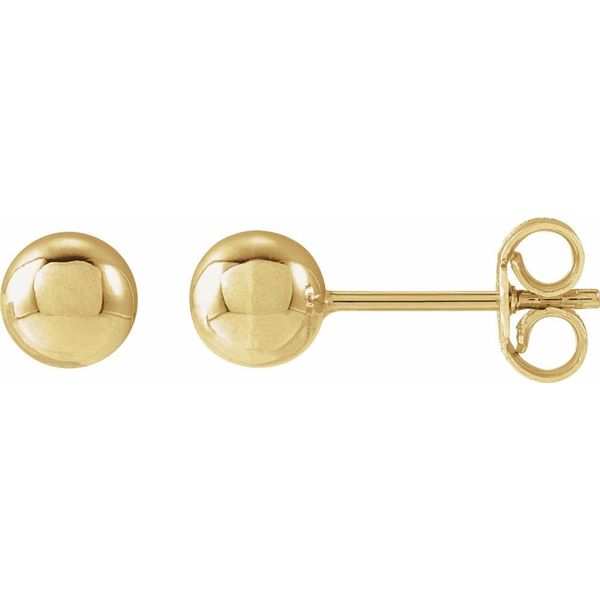 14k Yellow Gold 5mm Ball Stud Earrings Blue Heron Jewelry Company Poulsbo, WA
