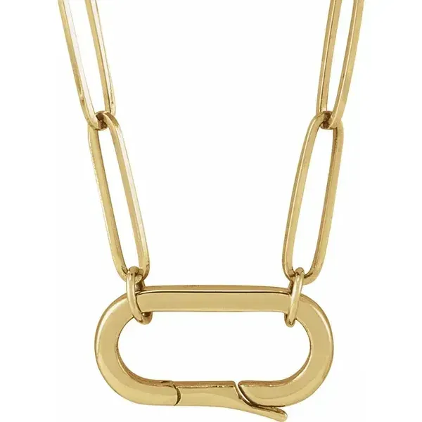 Paperclip Necklace w/ Charm Pendant Blue Heron Jewelry Company Poulsbo, WA