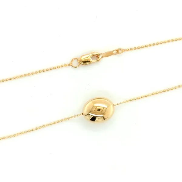 Yellow Gold Bead Slide Necklace Blue Heron Jewelry Company Poulsbo, WA