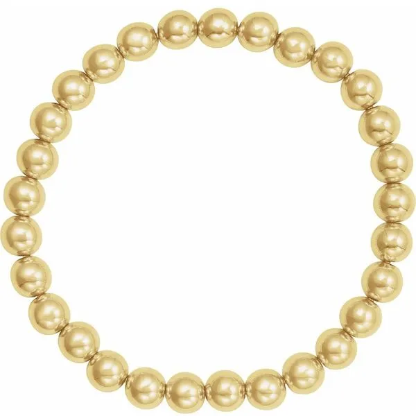 Gold-Fill Beaded Elastic Bracelet Blue Heron Jewelry Company Poulsbo, WA