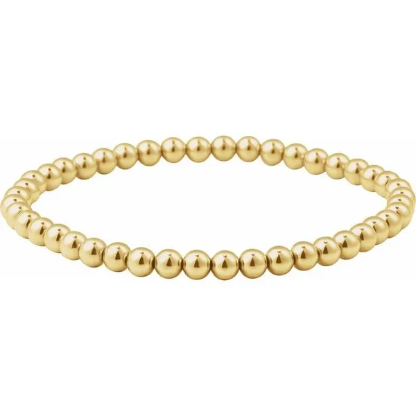 Gold-Fill Beaded Elastic Bracelet Blue Heron Jewelry Company Poulsbo, WA