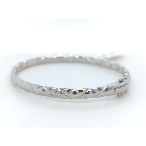 Gold Quilted Hinged Bangle Blue Heron Jewelry Company Poulsbo, WA