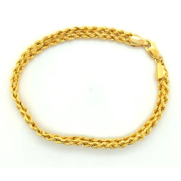 14k Gold Diamond-Cut 5.3mm Rope Bracelet Blue Heron Jewelry Company Poulsbo, WA