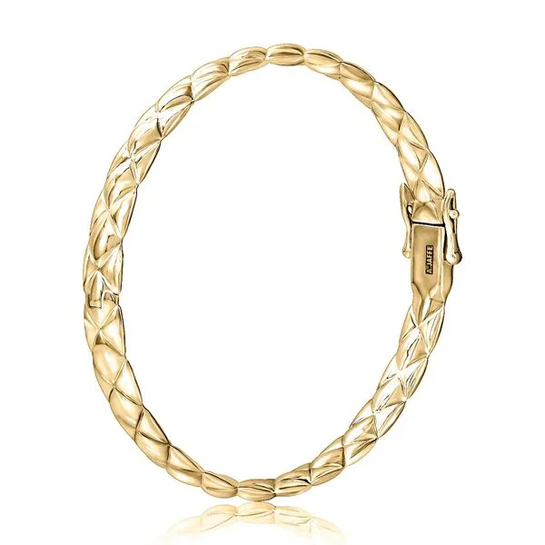 Gold Quilted Bangle Bracelet Blue Heron Jewelry Company Poulsbo, WA