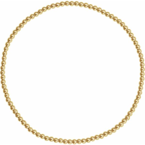 Gold-Filled 2mm Elastic Bead Bracelet Blue Heron Jewelry Company Poulsbo, WA