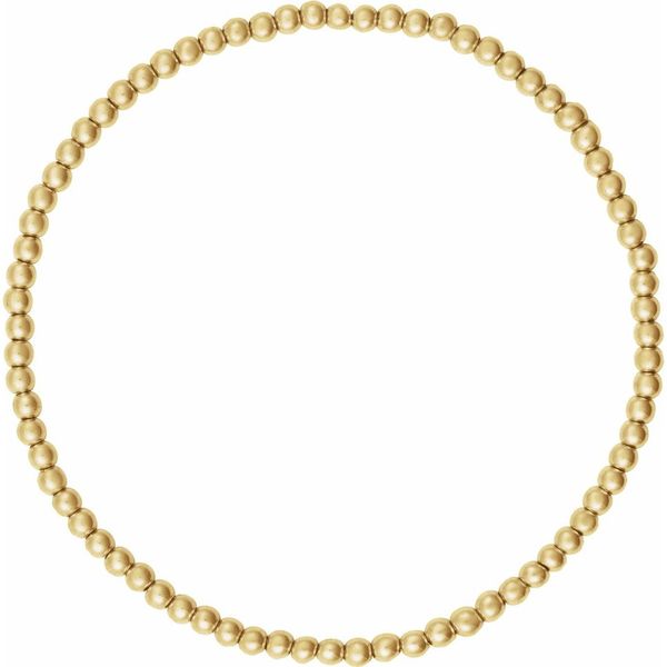Gold-Filled 2.5mm Elastic Bead Bracelet Image 2 Blue Heron Jewelry Company Poulsbo, WA