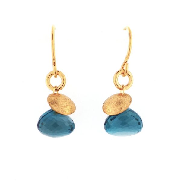 London Blue Topaz Dangle Earrings Blue Heron Jewelry Company Poulsbo, WA