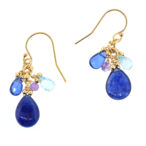 Cool Tone Cluster Drop Earrings Blue Heron Jewelry Company Poulsbo, WA