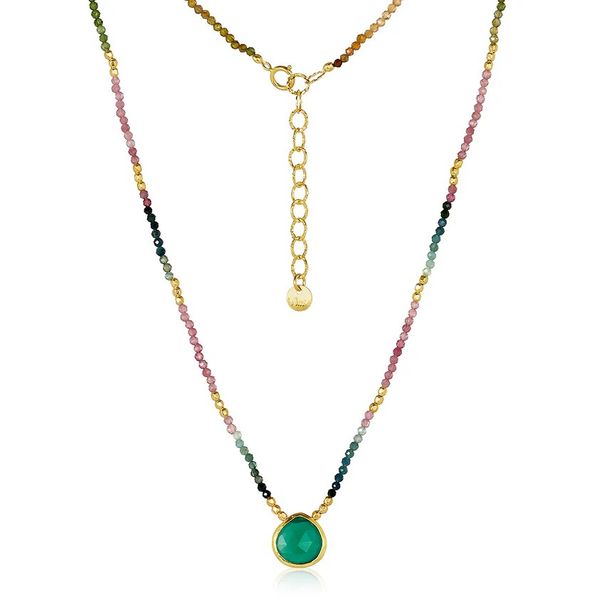 Center Gem Dainty Beads Necklace Blue Heron Jewelry Company Poulsbo, WA