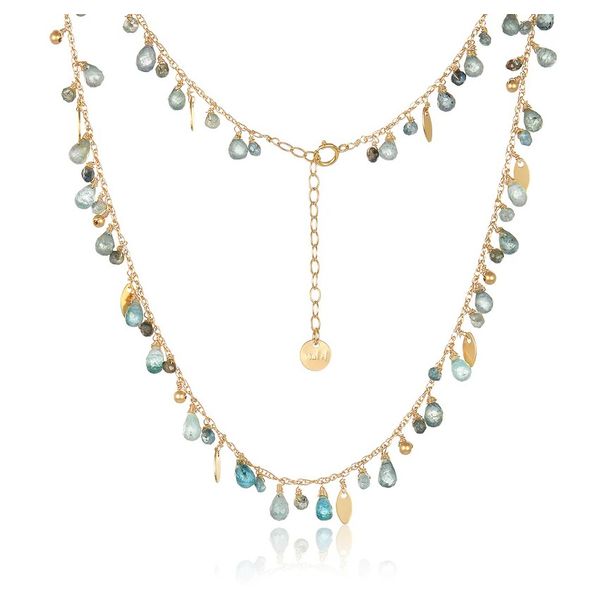 Leaf & Petal Blue & Green Necklace Blue Heron Jewelry Company Poulsbo, WA