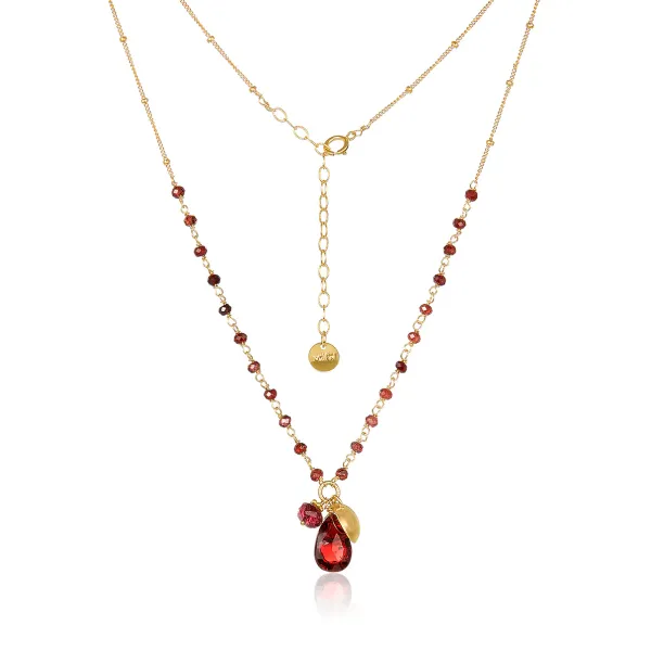 Red of Burma Garnet & Ruby Beaded Necklace Blue Heron Jewelry Company Poulsbo, WA